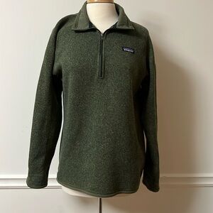 Patagonia Women's Olive Green Half-Zip Fleece Pullover